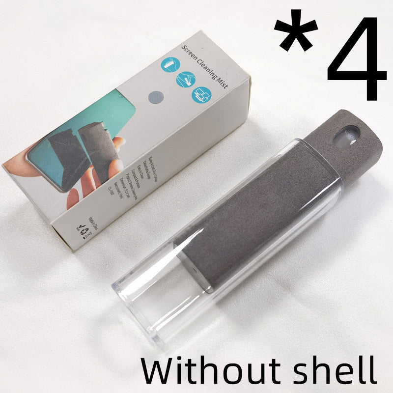 Pop-up phone screen cleaner and port brush, light grey 4-pack