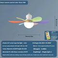 Ceiling fan light glowing in different color modes