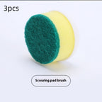 Cloth brush heads for electric spin scrubber, 3-pack