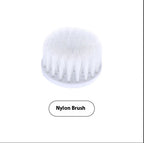 Nylon brush head for electric spin scrubber