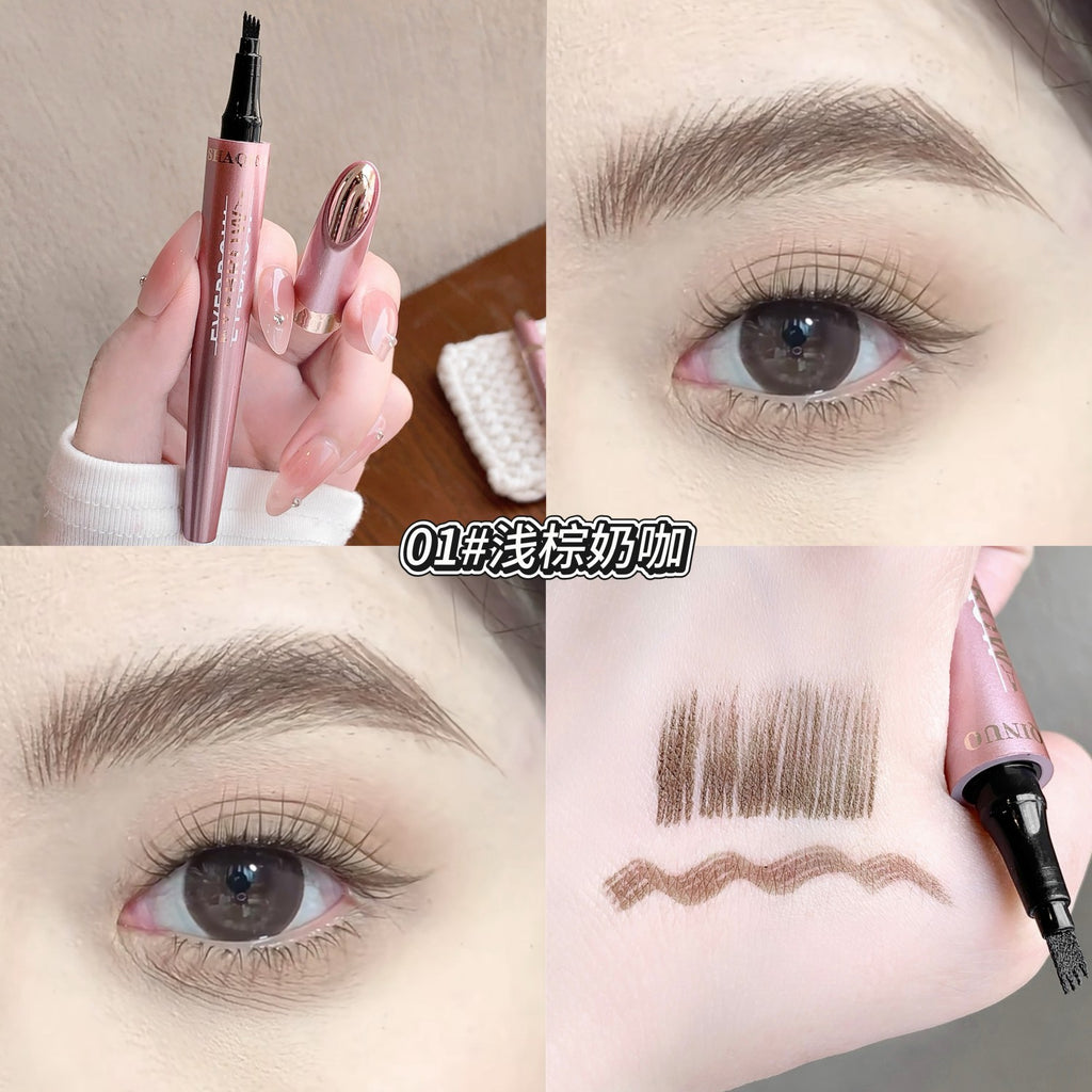 Liquid eyebrow pencil 4-prong tip close-up