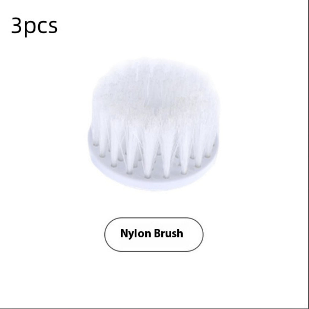 Nylon brush heads for electric spin scrubber, 3-pack
