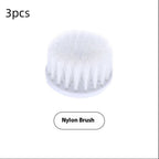 Nylon brush heads for electric spin scrubber, 3-pack