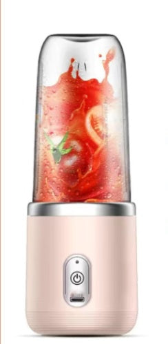 Pink 6-blade portable blender and smoothie maker