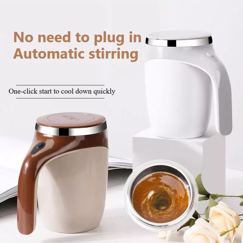 Magnetic automatic stirring cup, front view