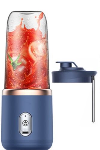 Dark blue 6-blade portable blender with single cup
